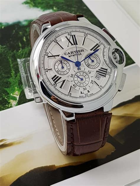 black cartier watch mens|cartier mtwtfss watch price.